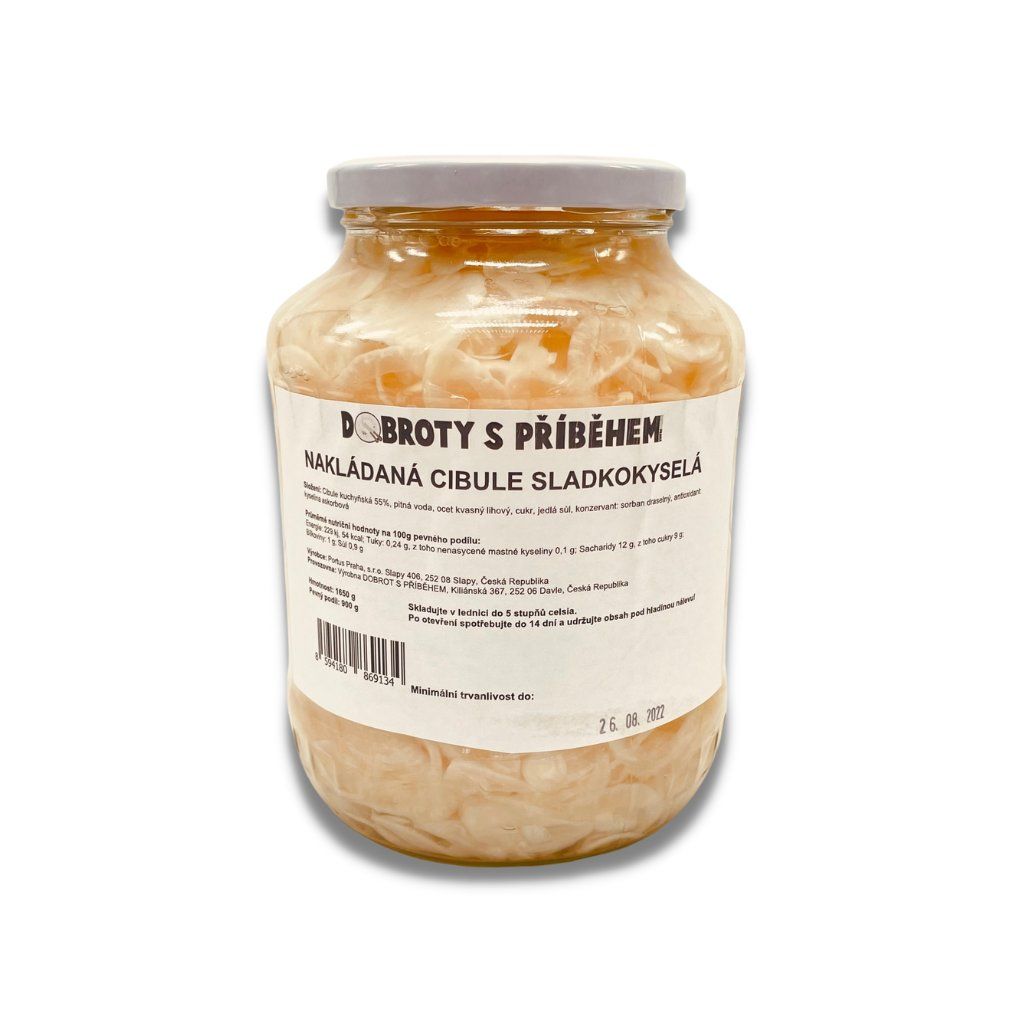 Nakládaná cibule sladkokyselá 1650g