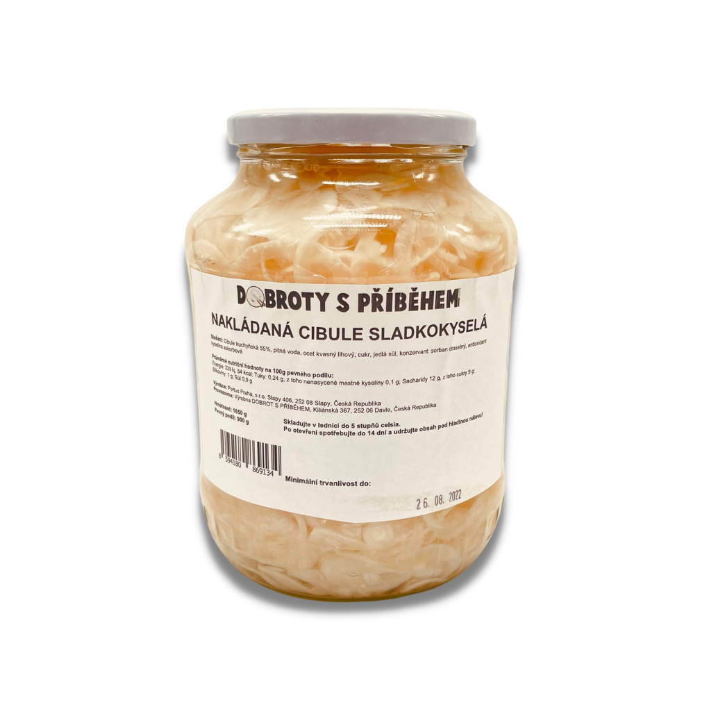 Nakládaná cibule sladkokyselá 1650g