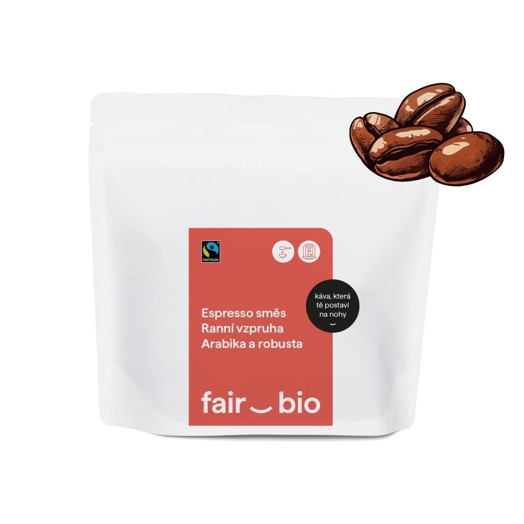 Espresso směs Ranní vzpruha ZRNKOVÁ 250g | FairBio pražírna