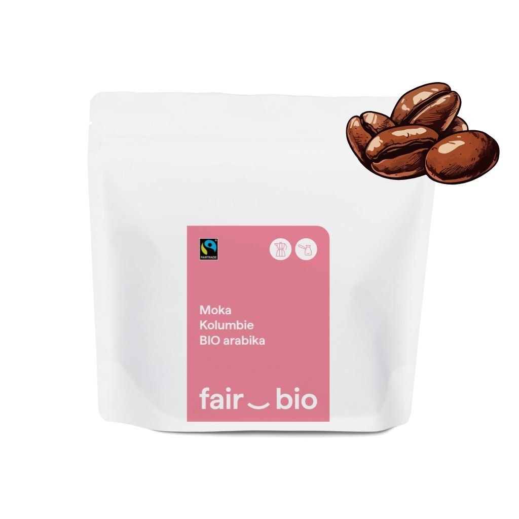 Moka BIO Kolumbie Tolima ZRNKOVÁ 250g | FairBio pražírna