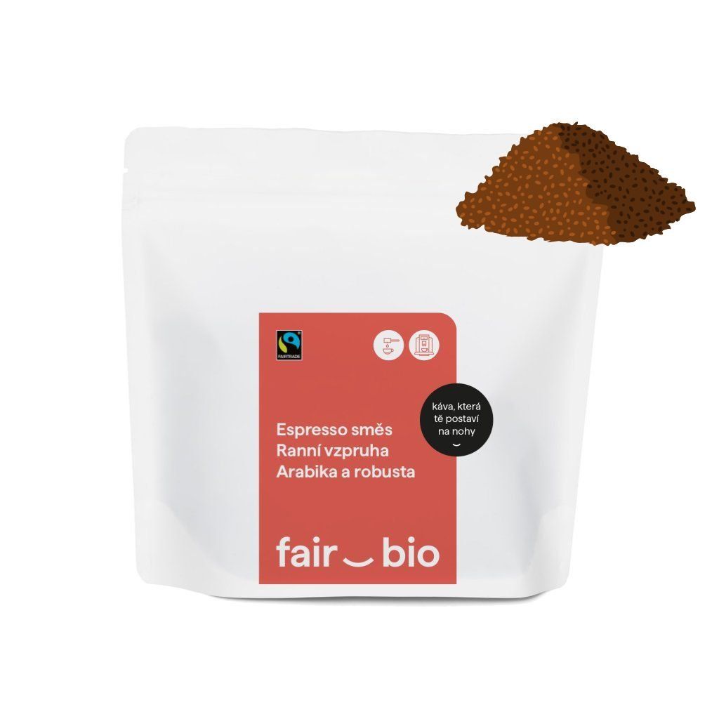 Espresso směs Ranní vzpruha MLETÁ 250g | FairBio pražírna