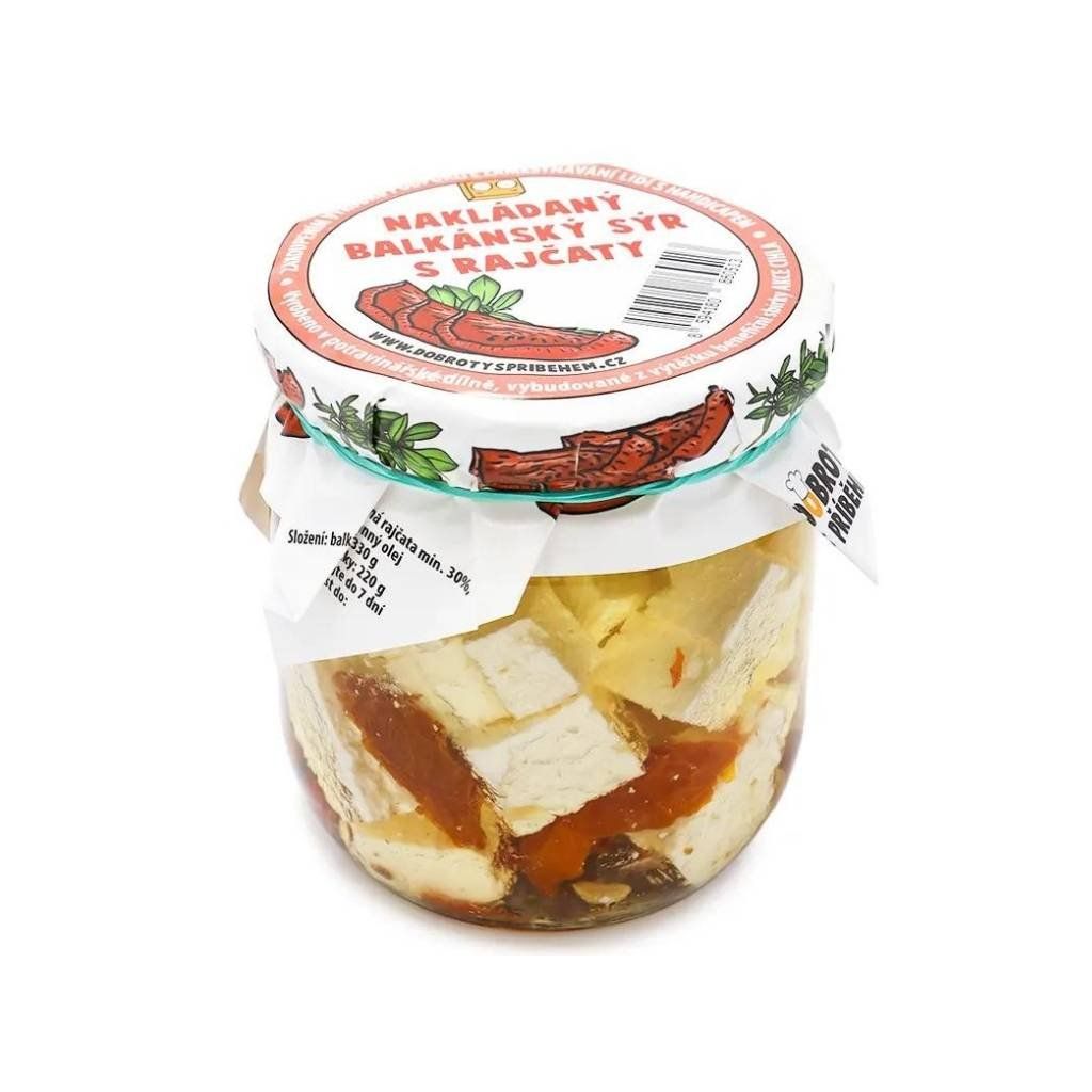 Nakládaný balkánský sýr s rajčaty 395 g