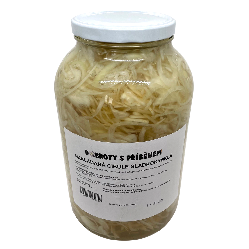 Nakládaná cibule sladkokyselá 3500g