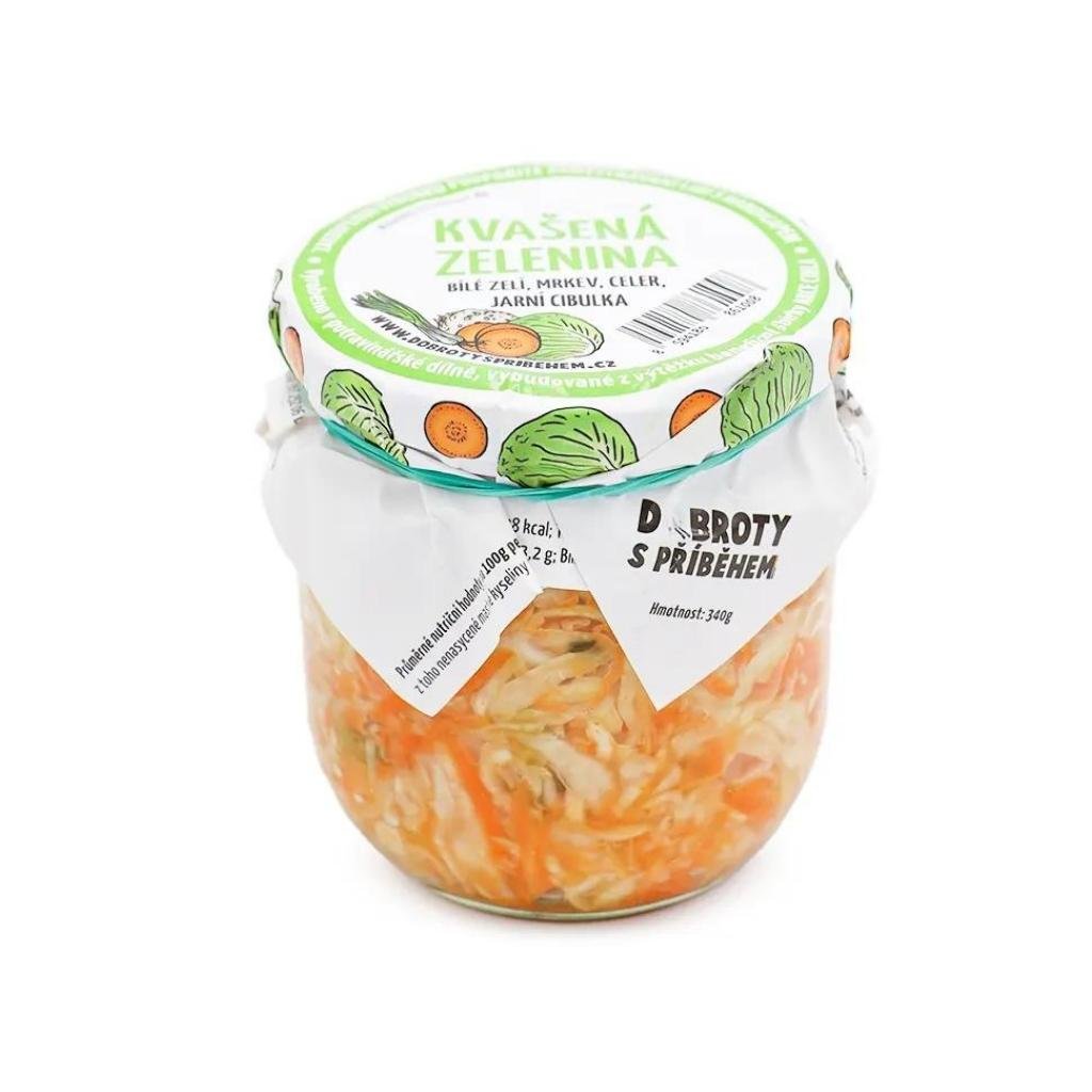 Kvašená zelenina - ZELÍ, MRKEV, CELER, CIBULKA 340g